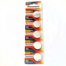 BMW 구형 자동차키용 CR2450 리튬배터리 5개 세트 시계배터리 동전배터리, 1세트