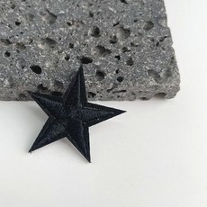 스모모스튜디오 DIY 의류리폼재료 별 와펜 (블랙), 5개, Bleck
