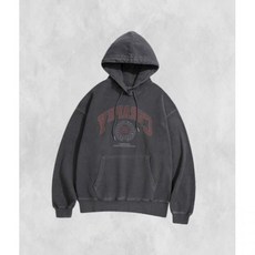 코드그라피 피그먼트 25 엠블럼 후디_차콜 301012