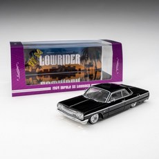 1:64 합금 자동차 모형: 1964년형 임팔라 바운싱 머슬카 SS 로우라이더, 1개, 1cm, 1964 블랙