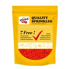 퀄리티 스프링클 레드 빅 하트 스프링클 1kg 대용량 벌크, 1개