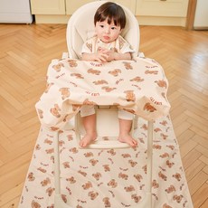 아이주 이유식 방수 매트 바닥 깔개 매트 감성 캠핑 촉감 놀이 바닥 식탁 보호 커버, 프레첼, 101cmX101cm, 1개
