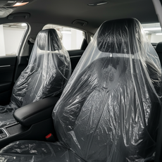자동차 1회용 방수 시트커버 비닐형 운전석 보호커버, 30개, 투명
