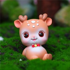 DFMEI 一鹿有你鹿汽車擺件車載香水創意中控臺車內裝飾用品大全萌趣, 1個, A036-C黃色單腳翹起:初心小萌鹿擺件