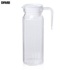 DFMEI 涼水壺冷水壺茶壺亞克力塑料壺耐高溫熱餐廳酒吧飲料水壺飯店專用, 1個, 條紋壺:1.1L, 1L