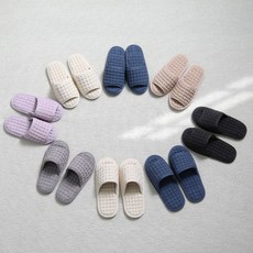 세탁가능 실내화 국내산 코튼 와플 컴피 거실화 (3개 5개 7개 세트 구성), 라이트그레이