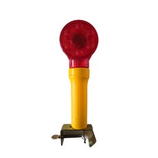 깜빡이 경고등 LED / 펜스용 휀스용 공사장 도로 위험경고등 / 1.5V 건전지 / 깜빡이등 점멸등 비상등 경광등 안전등, 빨간색, 1개