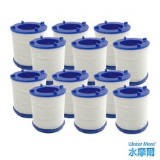 水摩爾 透明PP高密度濾棉 除氯過濾器-專用替換 濾芯(3.6.12入) 除氯淨水器 廚房 替換濾心 過濾雜質鐵鏽汙垢, 1個, 12入