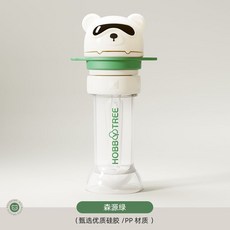轉換吸管 礦泉水吸管蓋 兒童防嗆水瓶蓋 通用喝水神器 寶寶新款簡約時尚瓶蓋吸管轉接頭 吸管蓋 水瓶轉換嘴頭帽 瓶蓋轉接頭, 1個, 墨鏡熊綠色
