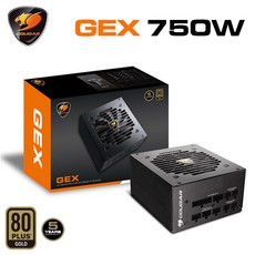COUGAR 美洲獅 GEX 750W 80PLUS 金牌 電源供應器-全模組化設計，日系電容