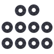 10 개/갑 고무 기타 스트랩 블록 수호자 잠금 실리콘 부품 액세서리, 03 Black