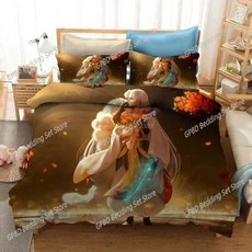 인쇄 애니메이션 이누야샤 침구 침실용 침대보 이불 커버 베개, 9. 2