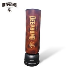古川小夫 DEEPBOMB 直立式沙包 落地靶 在家安全沙包 拳擊靶 皮革棕, 直立靶