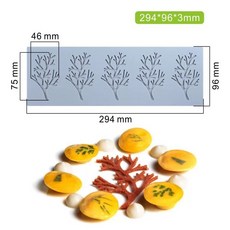 튀일몰드 실리콘 초콜릿 베이킹 나뭇잎 틀 데코, 1개, 5 가지 LFM-56