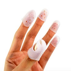 채우기 서류확인용 실리콘 골무 화이트 실리콘골무손가락보호커버, L