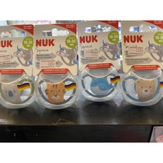 NUK 米奇安睡型矽膠安撫奶嘴, 1個, 動物造型款式隨機,0-6月