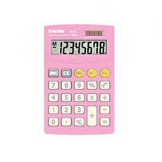 E-MORE 電子計算機, 1個, MS-8L(8位數)-粉
