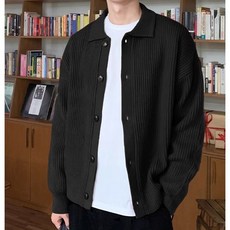 DUOMIHAN 남성 심플 니트 오버핏 카디건 버튼업 셔츠카라 스웨터 데일리 코디250807SYWZS3810
