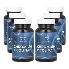 MRM 뉴트리션 영양 크로뮴 피콜리네이트 200 mcg 100 식물성 캡슐, 1캡슐, 6개, 100정