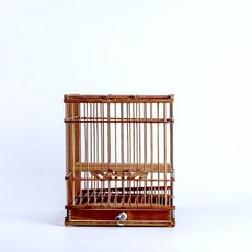 秀眼鳥籠長籠靛頦竹子長方型鳥籠玉鳥相思鳥帶配件竹製鳥籠, 1個, 紫竹長籠空籠價格 加密