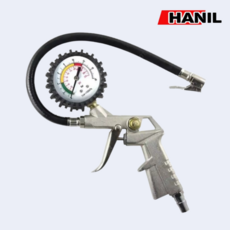한일 타이어압력게이지 HTG-01 타이어게이지 에어충전, 실버, 1개