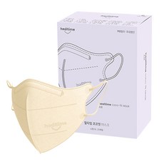 힐타임 코코핏 KF94 컬러 마스크 소형XL 새부리형 숨쉬기편한, 25매입, 1개, 바닐라베이지