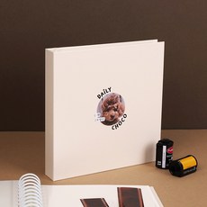국내제작 하이데이 접착식 네컷 앨범 사진 포토북 세트, 아이보리