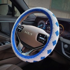 명품 수제품 왕진주 핸들커버 수공예 핸드메이드, 화이트