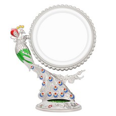 MAKWEN 조명 및 1X/7X 배율이 있는 메이크업 거울 피닉스 수제 바로크 스타일 화장대 거울 - 여성을 위한 선물 여성 엄마 그녀를 생일 미학적 홈 데코 (펄 니켈), 펄 니켈