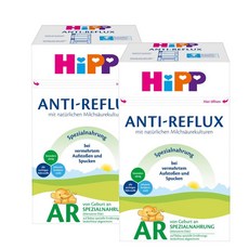 힙분유 특수분유 안티-리플럭스 역류방지 Hipp Special anti-reflux food, 600g, 2개
