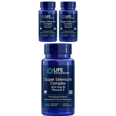 LIFE EXTENSION 超級硒複合物&維他命E素食膠囊, 100顆, 3罐