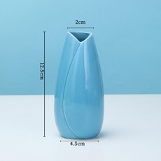 마돈나샵 엔틱화병 세라믹 드라이 로즈 빈티지 인테리어 소품, 카라 블루