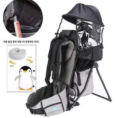 아기 등산캐리어 배낭 운반대 백팩 여행 백프레임 트래킹 경량, 107블랙(안전잠금장치+트레킹폴포함)