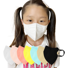 올레썸 KF94 새부리형 어린이 마스크 100매 유아용 초등학생 소형, 5매입, 20개, 핑크