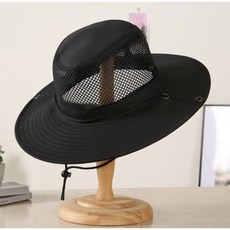 애아리빙 자외선 차단 메쉬 다용도 등산모자, 블랙