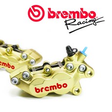 BREMBO 鑄造對四卡鉗 金底紅字 右卡 左卡 台灣總代理 豐年俐公司貨, 1個