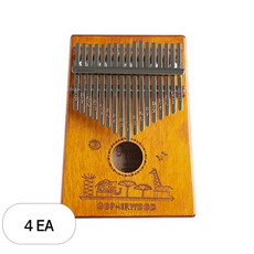 고퍼우드 원목 칼림바 세트, 4개