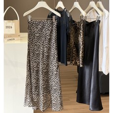 여성스커트 롱치마 호피무늬 스커트