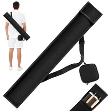 Sosation Pool Cue 케이스 5.1 x 5.1cm(2 2인치) 버트 2개 및 샤프트 2개를 담을 수 있는 풀 스틱 케이스 미니 지퍼 보관 파우치 포함 81.3c, Sosation Pool Cue 케이스 5.1 x 5.