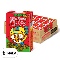 서울에프엔비 유아용 뽀로로가 좋아하는 딸기우유 140ml, 144개