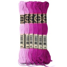 폴리에스터 크로스 자수실 바느질 공예 천, 32. Purple04
