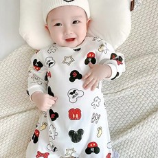 모모쨩 아기 큐트패턴 우주복 곰돌이1