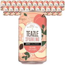 웅진 티즐 스파클링 피치우롱티, 340ml, 1개