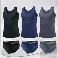 라온피플 통풍 기능성 쿨 에어 메쉬 런닝 & 브리프(삼각팬티) 3입세트 6p