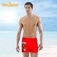 Heatwave 熱浪 男士四角泳褲 紅色 後口袋設計