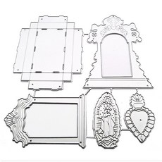하트 펜던트 금속 커팅 다이 스텐실 DIY 스크랩북 앨범 종이 카드 템플릿 몰드 엠보싱 공예