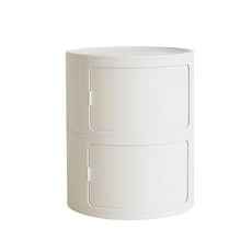 Living Forest 現代圓形儲物櫃 2 級, 1個, 白色