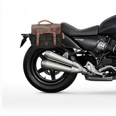 OD BMW 호환 R12 튜닝 레트로 탈부착 새들백 사이드백 가방, 싱글 우측-캔버스(브라켓포함)