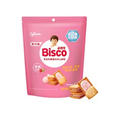 Glico 格力高 Bisco必思可 乳酸菌夾心餅乾(草莓口味)6入 125.4g, 1個