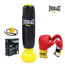 에버라스트 에버라스트 아동 펀치백 세트 ( 펀칭백 + 권투글러브 ), (레드) 중, 1세트, 인플레이터블 밥백 + 쇼다운권투글러브